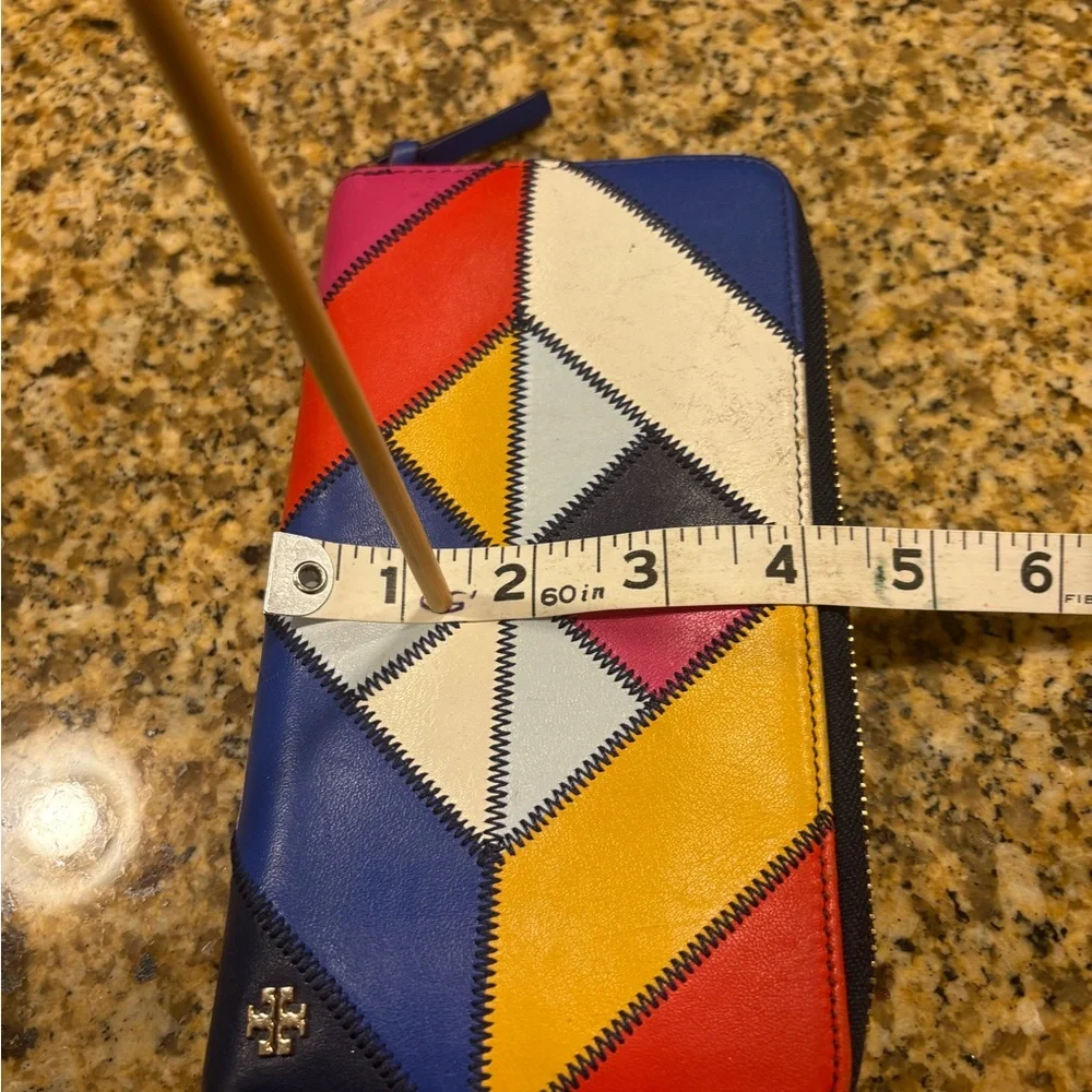 Tory Burch Diamond Stitch Zip Continental Wallet Patchwork